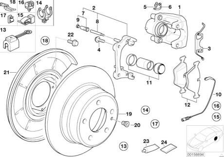 Тормозные колодки BMW 34212227325