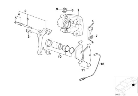 Уплотнительный комплект суппорта BMW 34216751088