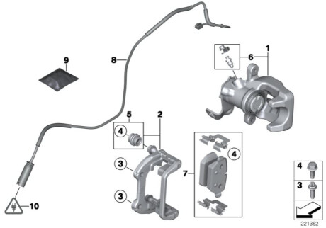 Корпус суппорта Л BMW 34219804731