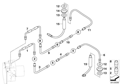 Трубопровід BMW 34326772479