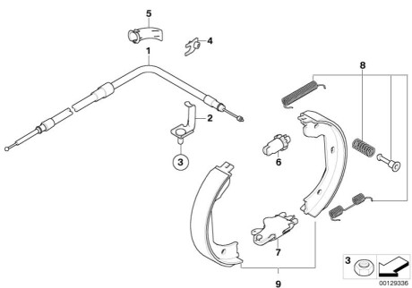 Трос ручного гальма BMW 34403400795