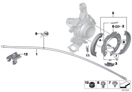 Трос ручного тормоза BMW 34406798577