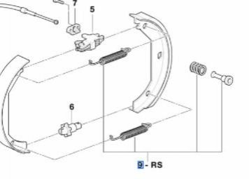 Ремкомплект барабанных колодок BMW 34410034938