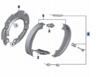 Ремкомплект барабанних колодок BMW 34410410825