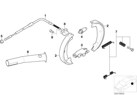 Трос, стояночная тормозная система BMW 34411165021