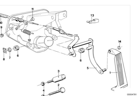 Тросик газа BMW 35411153166