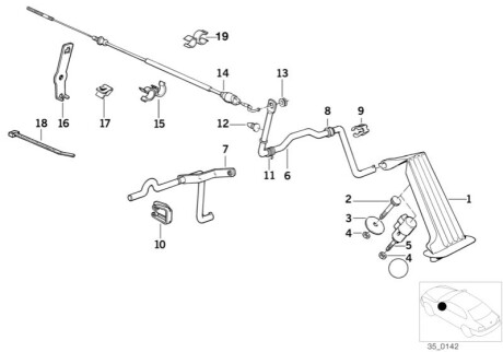 Тросик газа BMW 35411158337