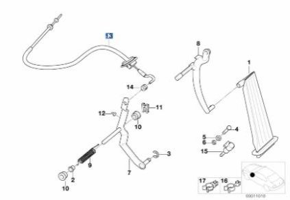 Тросик газа BMW 35411163228