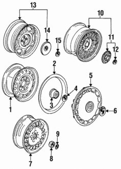 Эмблема БМВ для колесного диска, D=45ММ BMW 36131181082