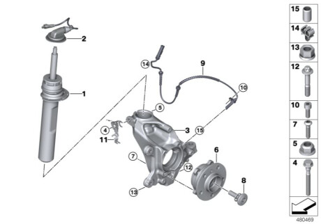 Оригинальная запчасть BMW 37106888794