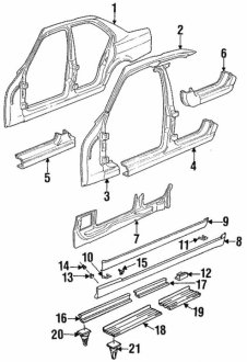 Поріг частина кузова BMW 41001946320