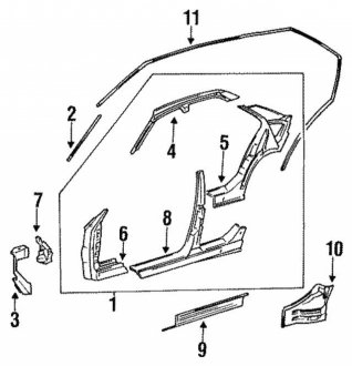 Стійка збоку центр BMW 41218224770