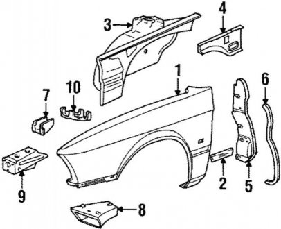 Крыло переднее BMW 41351961671