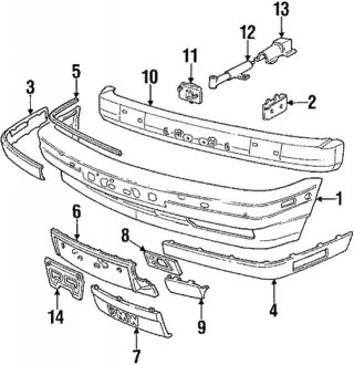 Облицовка бампера BMW 51111944177