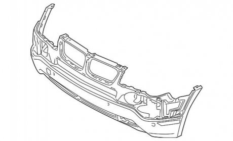 Обшивка переднього бампера 511121 BMW 51113445877