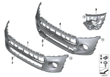 Кронштейн бампера BMW 51114824421