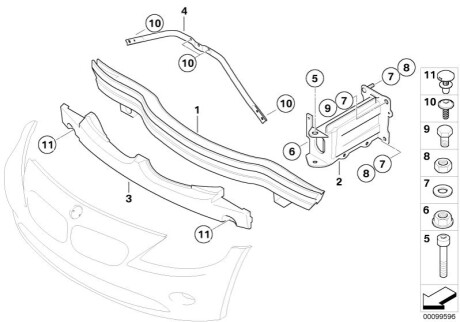 Підсилювач бампера BMW 51117048830