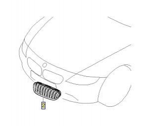 Решетка радиатора BMW 51117117757