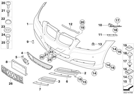 Бампер передній/задній BMW 51117204249