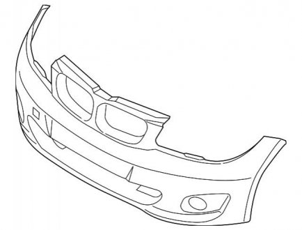 Накладка на бампер грунтована 511121 BMW 51117311214