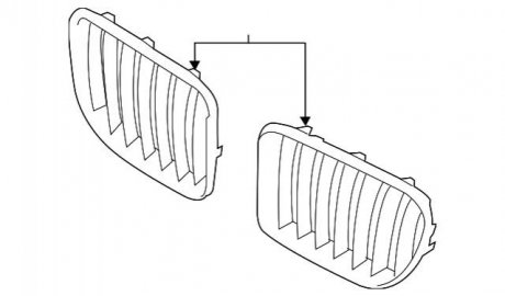 Решітки радіатор к-т BMW 51117347670