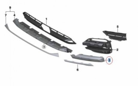 Планка захист П бок BMW 51117421988