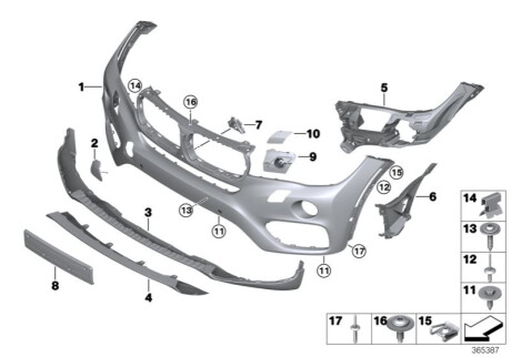 Бампер BMW 51117422892