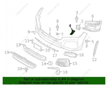 Кріплення пд бамперу нж L G11 BMW 51117475193