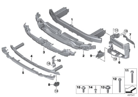 Кронштейн бампера BMW 51117498868