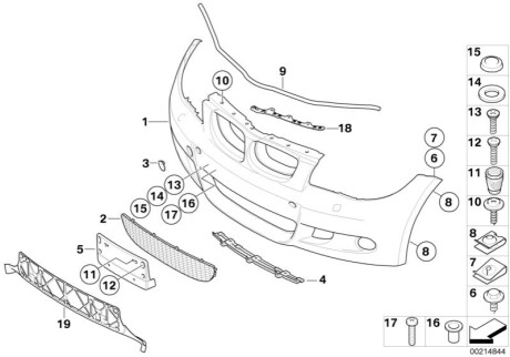 Бампер передній/задній BMW 51117837423