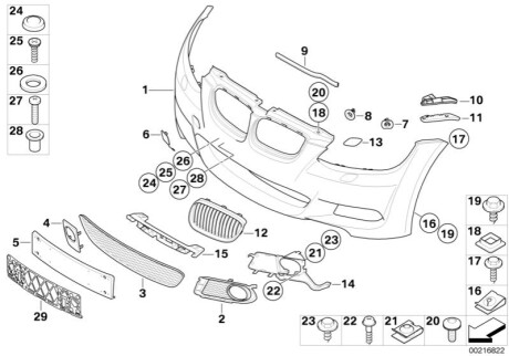 Решетка п бок BMW 51118041182