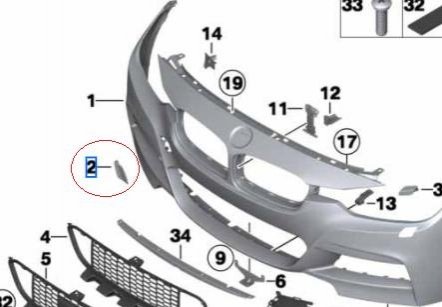 Крышка буксирной проушины, передняя BMW 51118056606