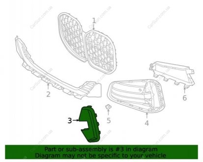 Молдинг решітка повітровода BMW 51118077070