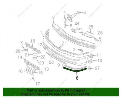 Планка E39 Л Пд BMW 51118159351