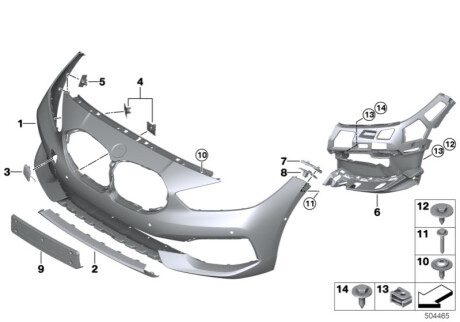 Накладка задньої 3-й/5-й двері BMW 51119463082