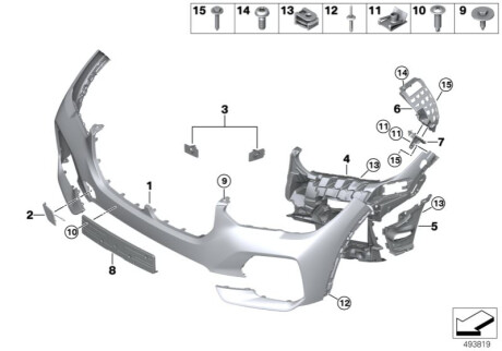 Бампер BMW 51119492875