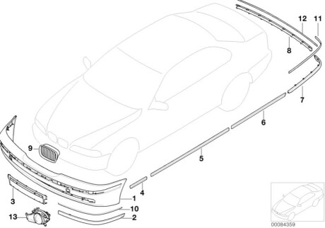 Облицовка бампера BMW 51127005946