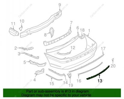 Облицювання бампера BMW 51127043365