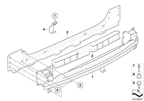 Ударный демпфер задн BMW 51127057484