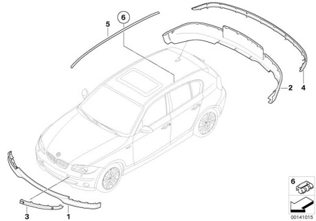 Облицовка бампера BMW 51127136091