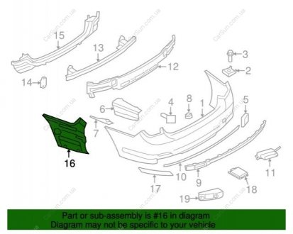 Облицовка бампера BMW 51127183886