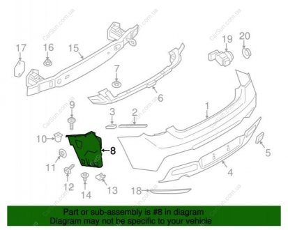 Облицювання бампера BMW 51127285533