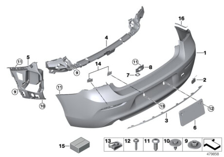 Облицювання бампера BMW 51127371754