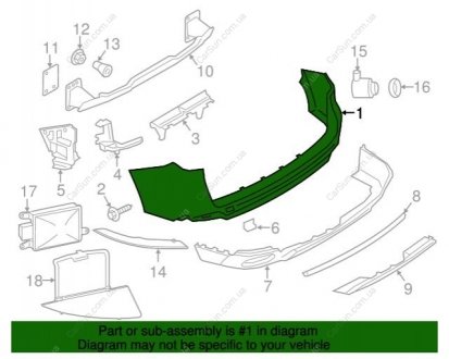 БАМПЕР ЗАДНИЙ ГРУНТ З PDC BMW 51127384334