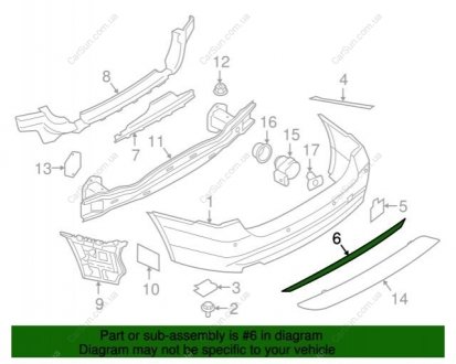 Планка бампера заднього BMW 51127384572