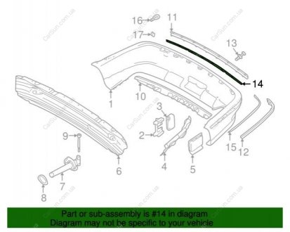 Облицювання бампера BMW 51128159376