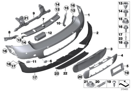 Заглушка бампера BMW 51129806649