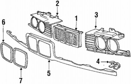 Решетка радиатора BMW 51131944137