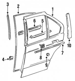 Рем вставка дверей BMW 51131960734