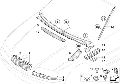 Решітка BMW 51137064316